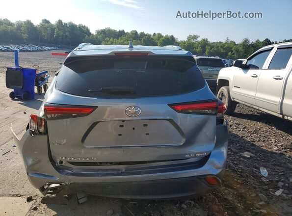 5TDHZRBHXLS001402 2020 TOYOTA HIGHLANDER Blue Widok z tyłu