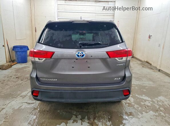 5TDJGRFH2JS037115 2018 TOYOTA HIGHLANDER Gray უკანა ხედი