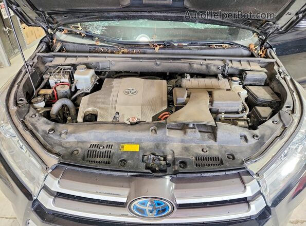 5TDJGRFH3JS038418 2018 TOYOTA HIGHLANDER Black Вид підкапотного простору