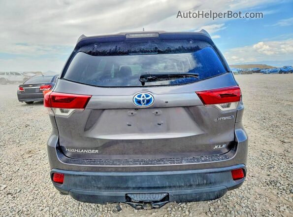 5TDJGRFH3JS048477 2018 TOYOTA HIGHLANDER Gray Rear view