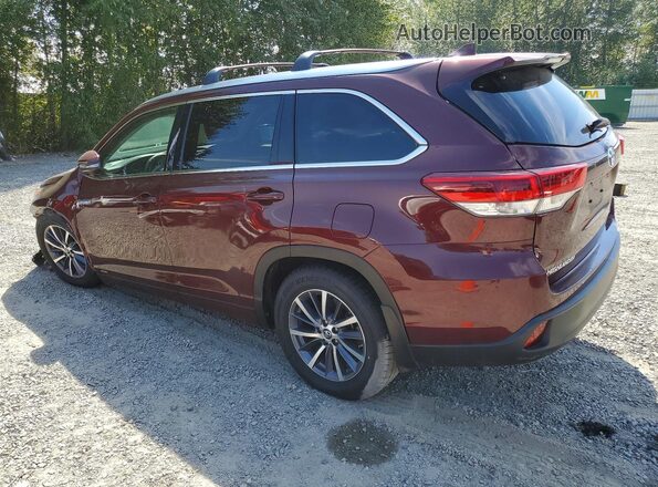 5TDJGRFH4JS039786 2018 TOYOTA HIGHLANDER Burgundy Հետևի ձախ
