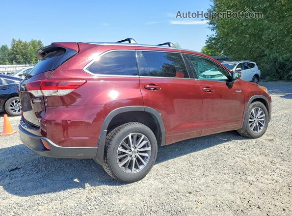 5TDJGRFH4JS039786 2018 TOYOTA HIGHLANDER Burgundy Հետևի աջ