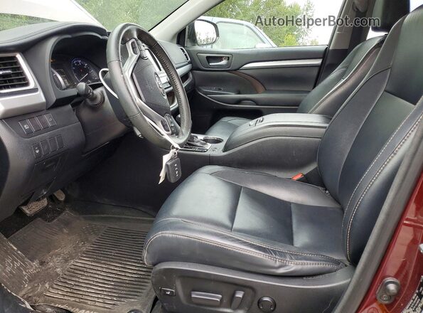 5TDJGRFH4JS039786 2018 TOYOTA HIGHLANDER Burgundy Սալոնի դիմացի տեսք