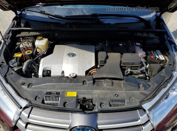 5TDJGRFH4JS039786 2018 TOYOTA HIGHLANDER Burgundy Շարժիչի բաժամունքի տեսք