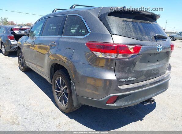 5TDJGRFH4JS044051 2018 TOYOTA HIGHLANDER HYBRID Gray უკანა მარცხენა