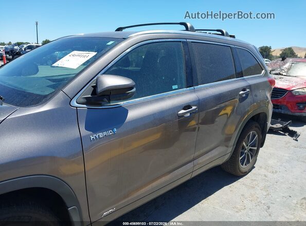 5TDJGRFH4JS044051 2018 TOYOTA HIGHLANDER HYBRID Gray 
