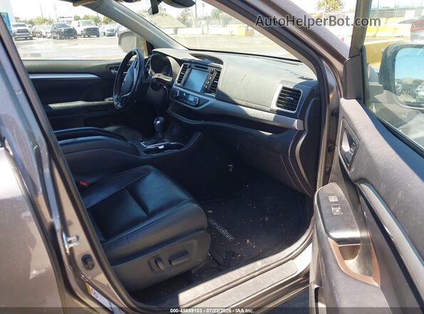 5TDJGRFH4JS044051 2018 TOYOTA HIGHLANDER HYBRID Gray წინა სალონის ხედი