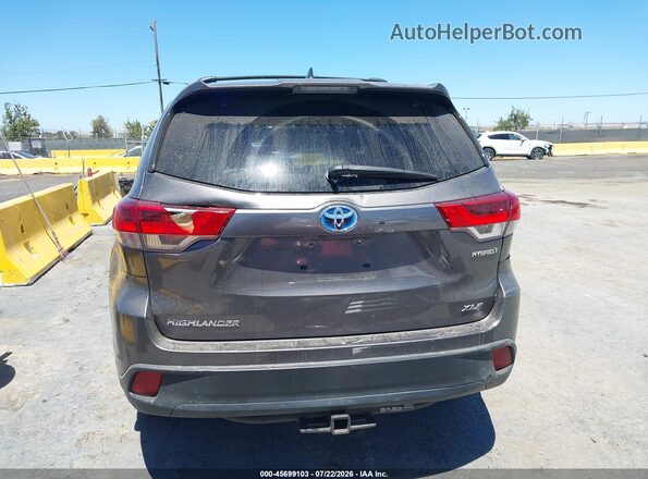 5TDJGRFH4JS044051 2018 TOYOTA HIGHLANDER HYBRID Gray 
