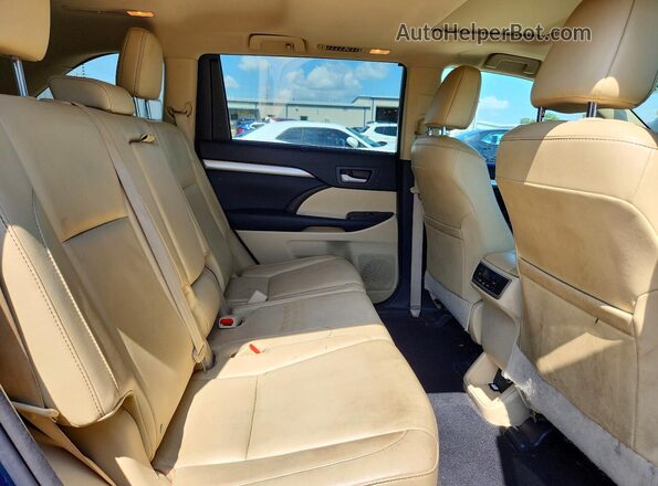 5TDJKRFH0GS288738 2016 TOYOTA HIGHLANDER Blue Вид задньої частини салону