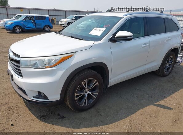 5TDJKRFH1GS246014 2016 TOYOTA HIGHLANDER Белый Передняя левая четверть
