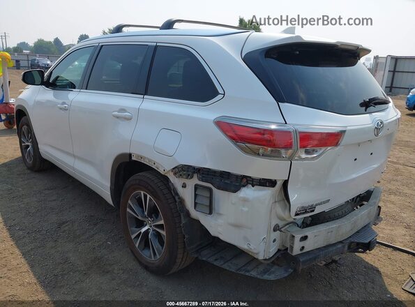5TDJKRFH1GS246014 2016 TOYOTA HIGHLANDER Белый Задняя левая четверть