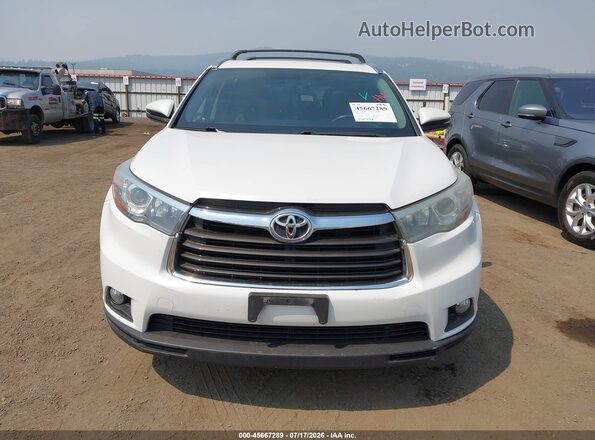 5TDJKRFH1GS246014 2016 TOYOTA HIGHLANDER Белый Вид задней части салона