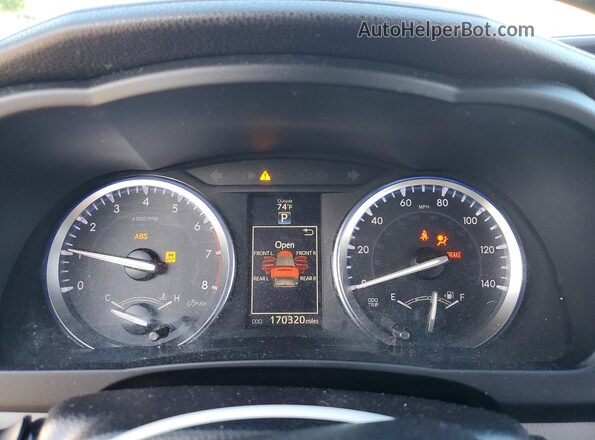 5TDJKRFH1GS314375 2016 TOYOTA HIGHLANDER Gray Вид щитка приладів