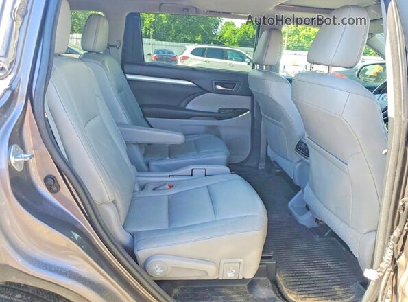 5TDJKRFH1GS314375 2016 TOYOTA HIGHLANDER Gray Вид задньої частини салону