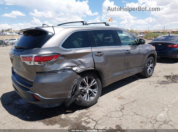 5TDJKRFH2GS301036 2016 TOYOTA HIGHLANDER Silver Rear right