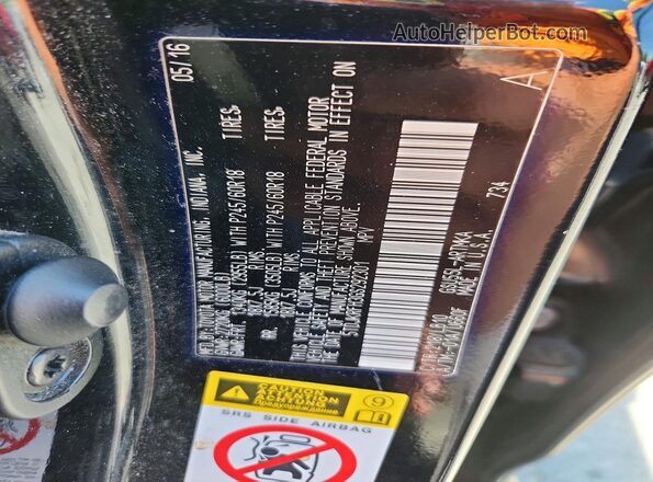 5TDJKRFH3GS292301 2016 TOYOTA HIGHLANDER Black Widok naklejki z numerem VIN