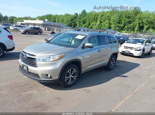 5TDJKRFH4GS294364 2016 TOYOTA HIGHLANDER Gold წინა მარცხენა ხედი სამი მეოთხედიდან