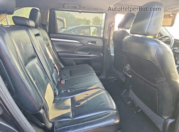 5TDJKRFH5GS290632 2016 TOYOTA HIGHLANDER Black უკანა სავარძლების ხედი