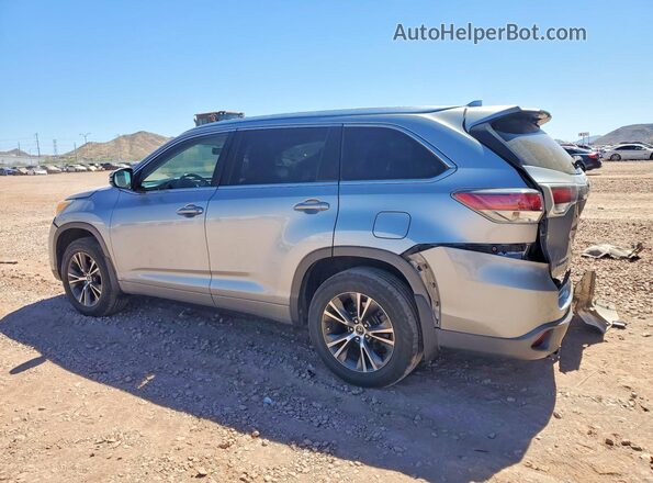 5TDJKRFH6GS259485 2016 TOYOTA HIGHLANDER Серебряный Задняя левая четверть