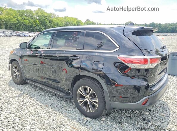 5TDJKRFH8GS310288 2016 TOYOTA HIGHLANDER Черный Задняя левая четверть