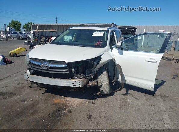 5TDJKRFH9GS228375 2016 TOYOTA HIGHLANDER White Вид спереду