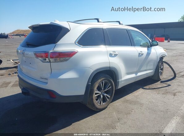 5TDJKRFH9GS228375 2016 TOYOTA HIGHLANDER White Задня права чверть