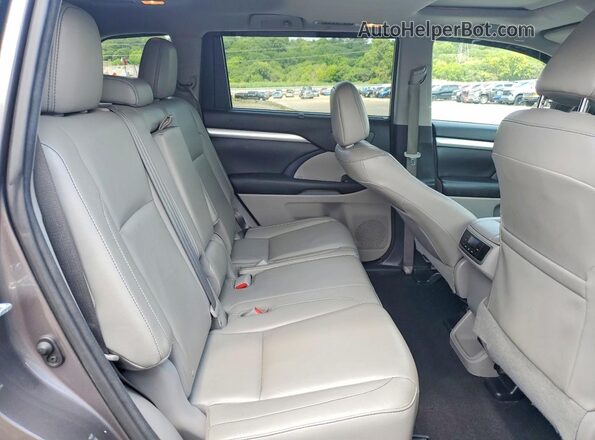 5TDJKRFHXGS500402 2016 TOYOTA HIGHLANDER Gray უკანა სალონის ხედი