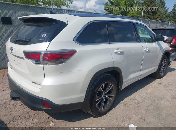 5TDJKRFHXGS506734 2016 TOYOTA HIGHLANDER White Tył prawy
