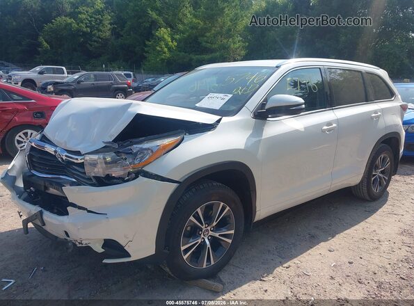 5TDJKRFHXGS506734 2016 TOYOTA HIGHLANDER White Przód lewy