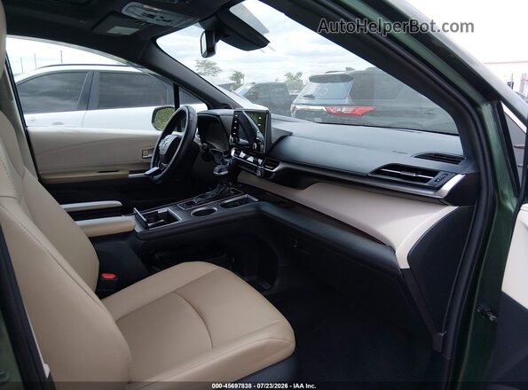 5TDJRKEC0MS071100 2021 TOYOTA SIENNA Green წინა სალონის ხედი