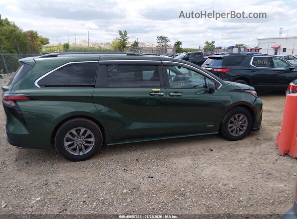 5TDJRKEC0MS071100 2021 TOYOTA SIENNA Green უკანა სალონის ხედი