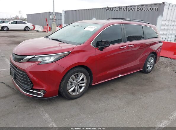 5TDJRKEC0NS080252 2022 TOYOTA SIENNA Красный Передняя левая четверть