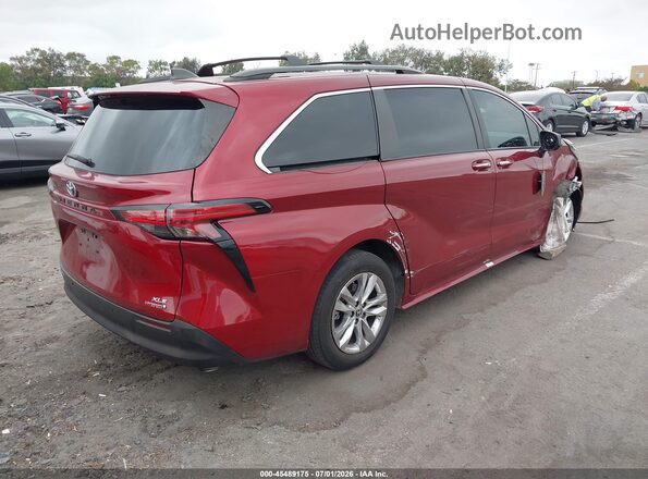 5TDJRKEC0NS080252 2022 TOYOTA SIENNA Красный Задняя правая четверть