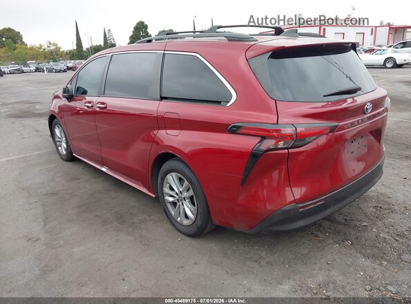 5TDJRKEC0NS080252 2022 TOYOTA SIENNA Красный Задняя левая четверть