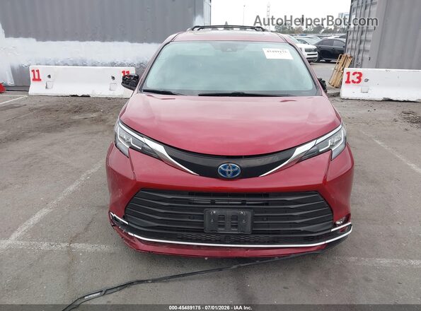 5TDJRKEC0NS080252 2022 TOYOTA SIENNA Красный Вид щитка приборов