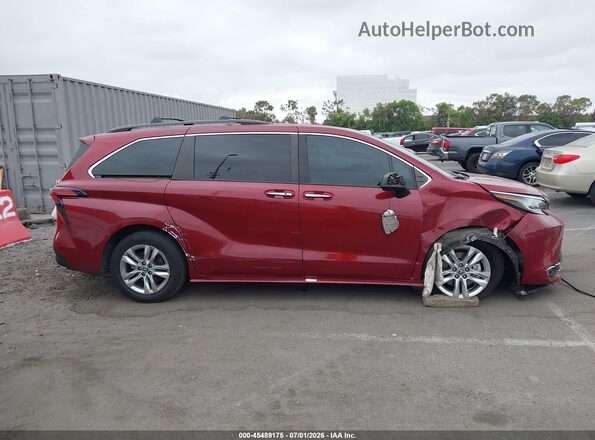 5TDJRKEC0NS080252 2022 TOYOTA SIENNA Красный Вид задней части салона