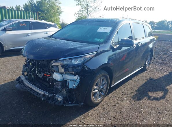 5TDJRKEC1SS239548 2025 TOYOTA SIENNA Black Առջևի ձախ երեք քառորդ տեսարան