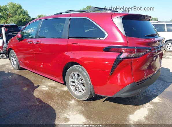 5TDJRKEC2MS055187 2021 TOYOTA SIENNA Red Задня ліва чверть