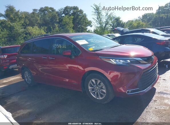 5TDJRKEC2MS055187 2021 TOYOTA SIENNA Red Вид задньої частини салону