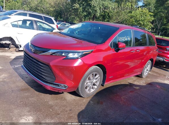 5TDJRKEC2MS055187 2021 TOYOTA SIENNA Red Передня ліва чверть