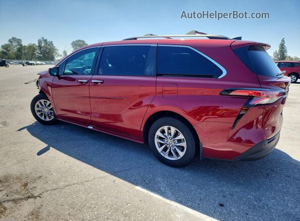 5TDJRKEC2NS089809 2022 TOYOTA SIENNA Red Rear left