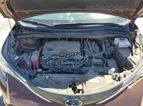 5TDJRKEC2NS090166 2022 TOYOTA SIENNA Brown Engine compartment view