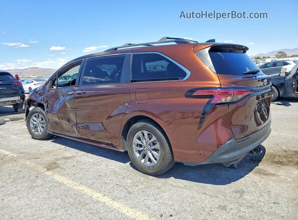 5TDJRKEC2NS090166 2022 TOYOTA SIENNA Brown Rear left