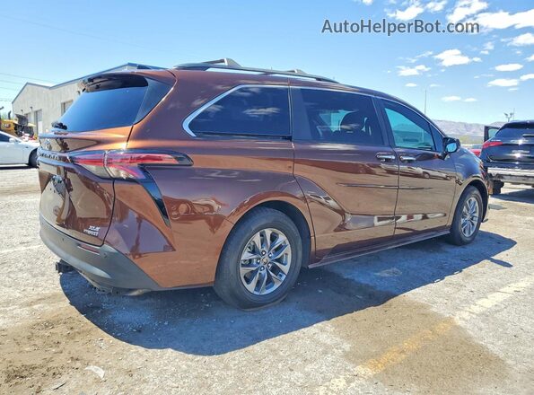 5TDJRKEC2NS090166 2022 TOYOTA SIENNA Brown Rear right