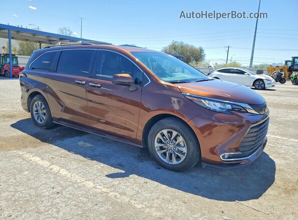5TDJRKEC2NS090166 2022 TOYOTA SIENNA Brown Front right