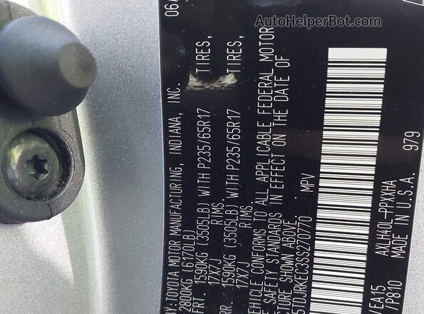 5TDJRKEC3SS270770 2025 TOYOTA SIENNA Silver Vista del compartimento del motor