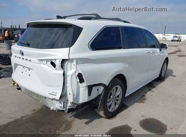 5TDJRKEC4NS113804 2022 TOYOTA SIENNA Белый Задняя правая четверть