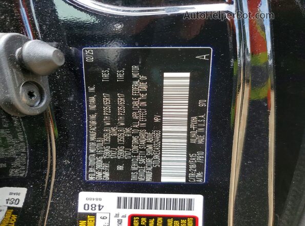 5TDJRKEC4SS244663 2025 TOYOTA SIENNA Black Widok naklejki z numerem VIN