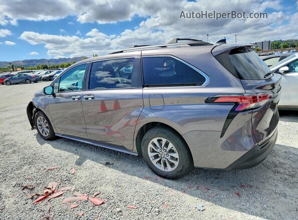 5TDJRKEC5NS101046 2022 TOYOTA SIENNA Gray უკანა მარცხენა