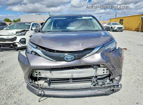 5TDJRKEC5NS101046 2022 TOYOTA SIENNA Gray წინა ხედი